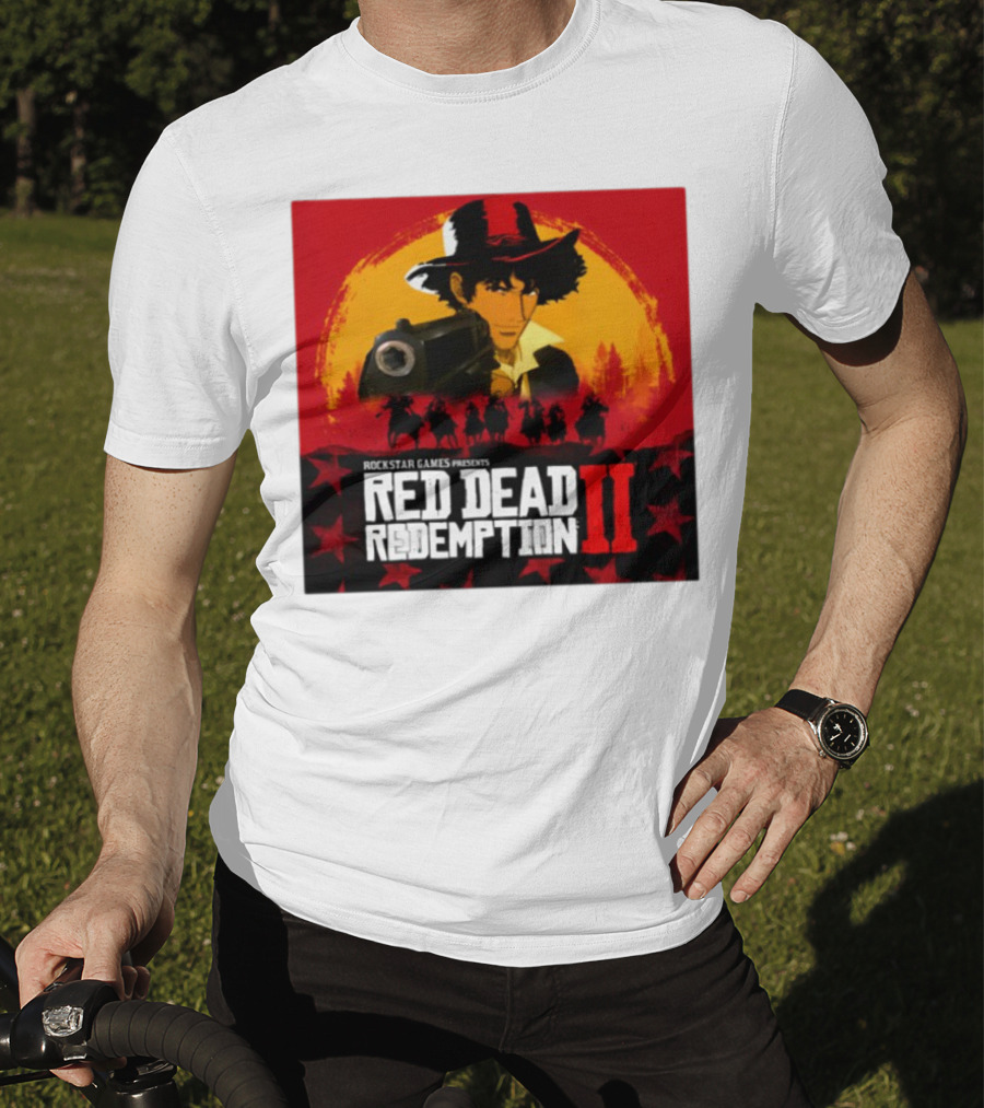 Rockstar Games Red Dead Redemption II Goofyahhtees Spike Rd2 Cowboy Gunman T-Shirt