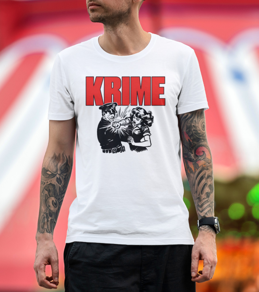 Krime ACAB Red Bold Text T-Shirt