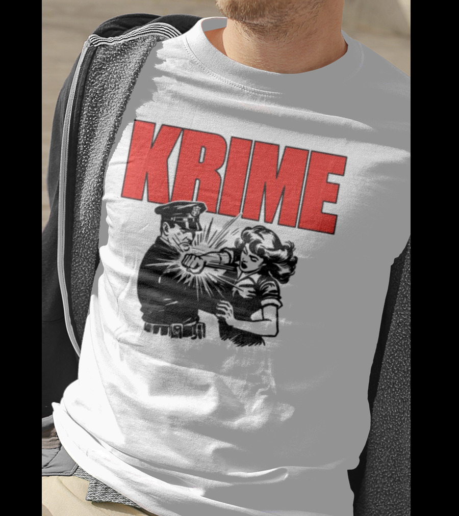 Krime ACAB Red Bold Text T-Shirt