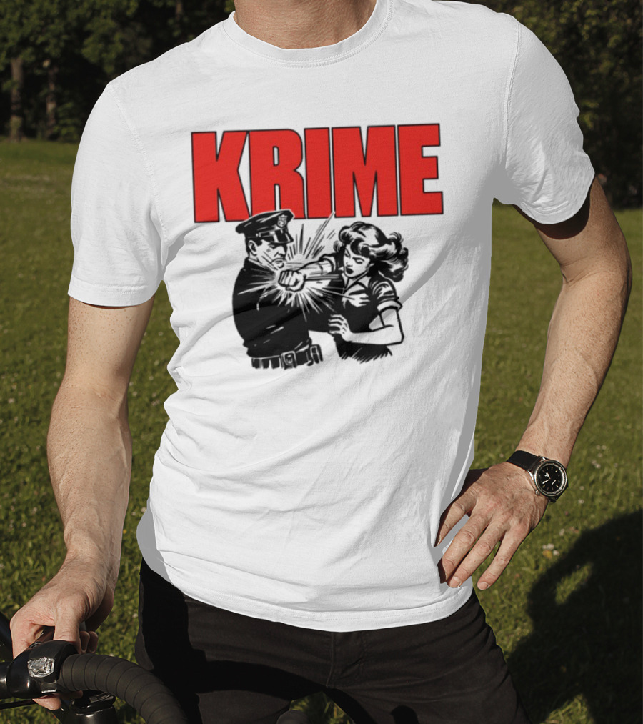 Krime ACAB Red Bold Text T-Shirt