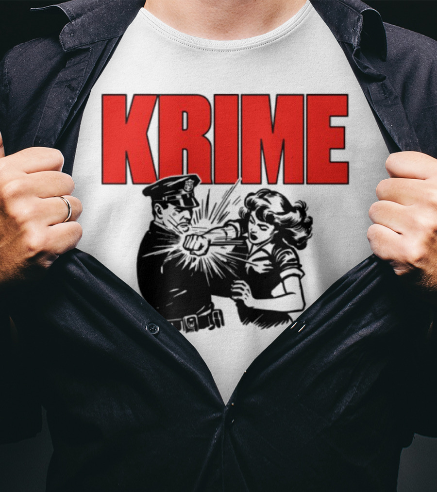 Krime ACAB Red Bold Text T-Shirt