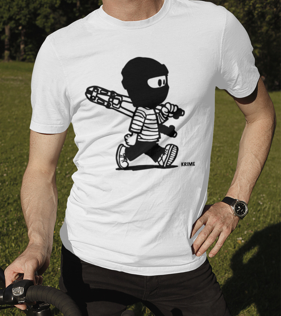 Krime_1 Calvin Streetwear Retro Car Graphic Style T-Shirt