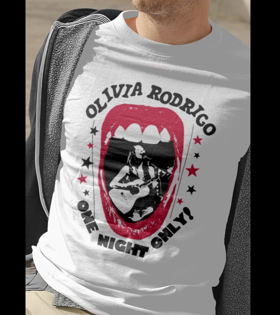 Olivia Rodrigo Vampire One Night Only Red Mouth Design T-Shirt