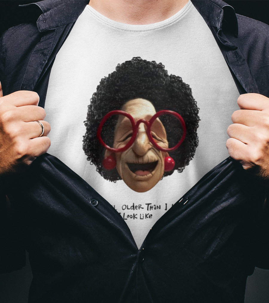Pinky I Feel Older Than I Look And I Look Like A Testicle Funny Character With Glasses And Afro T-Shirt