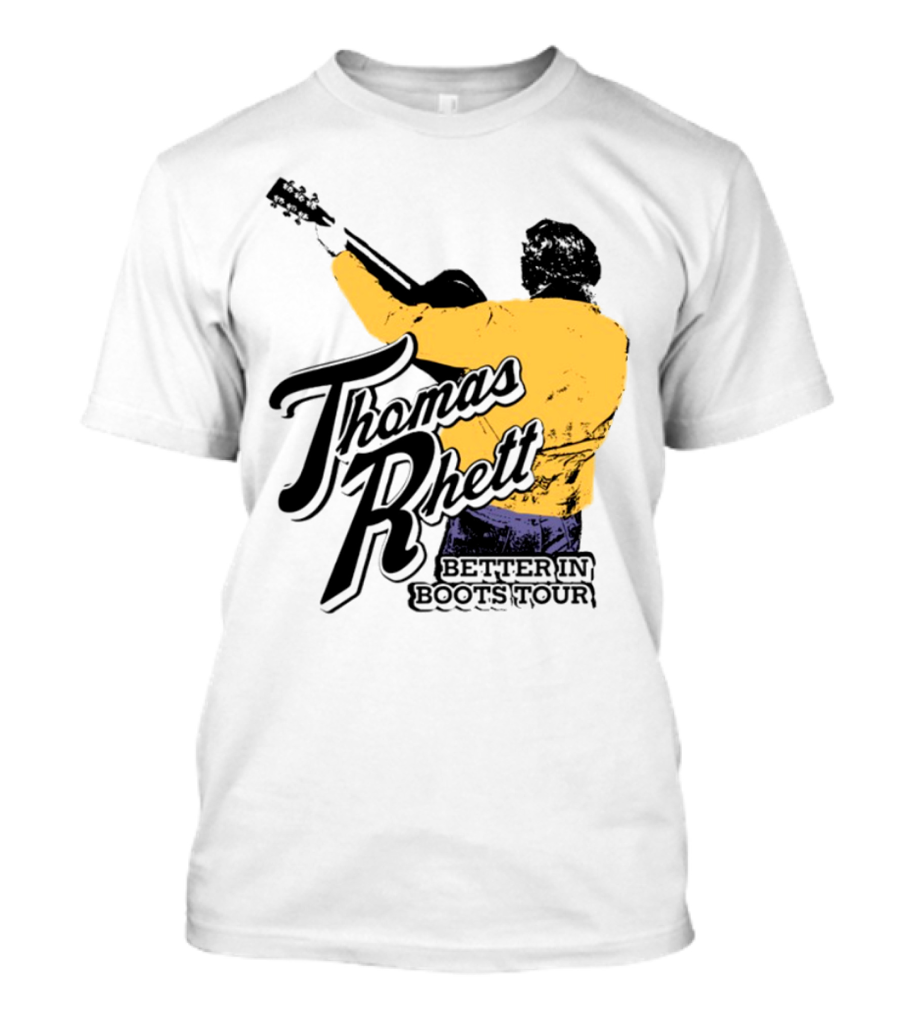 Thomas Rhett Better In Boots Retro Handgun Cowboy Boot Style T-Shirt