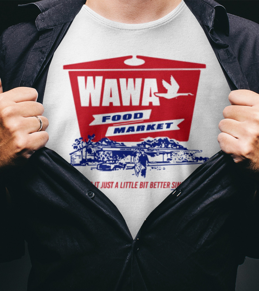Wawa Food Market Doing It Just A Little Bit Better Since 64 Vintage Style T-Shirt