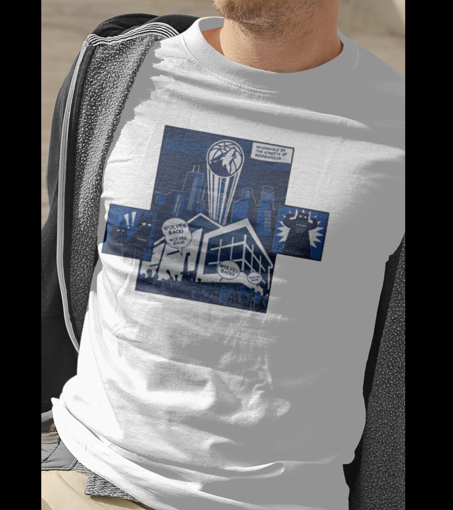 Wolves Back Meanwhile In The Streets Of Minneapolis Basketball Theme T-Shirt