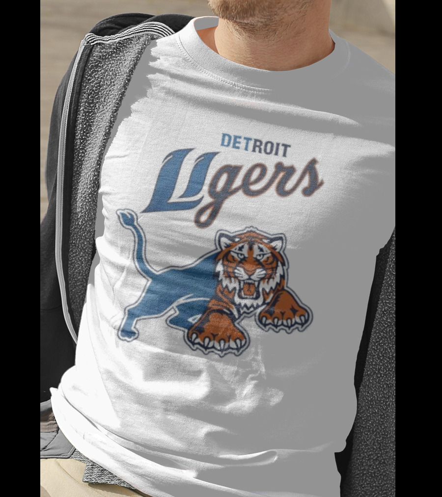 Detroit Store Detroit Ligers Tiger Hybrid Sports Mascot T-Shirt