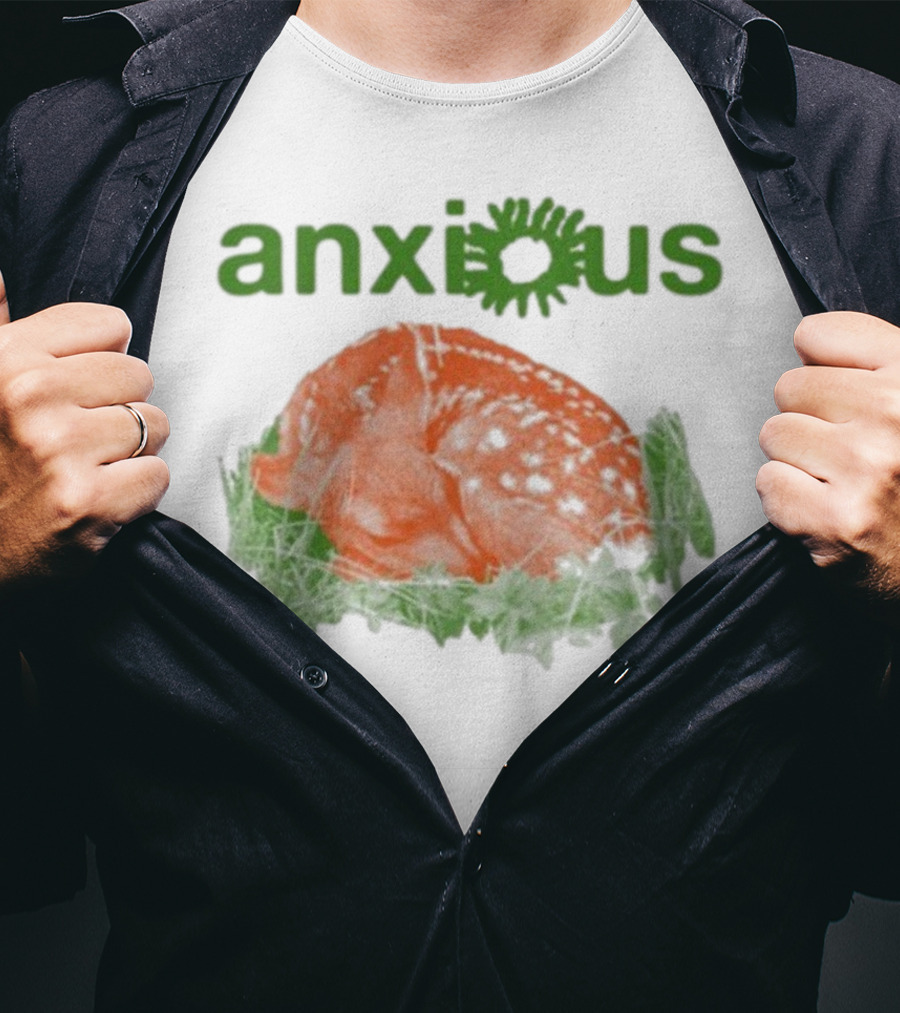 Anxious Baby Doe Deer In Grass Survivor Mood T-Shirt