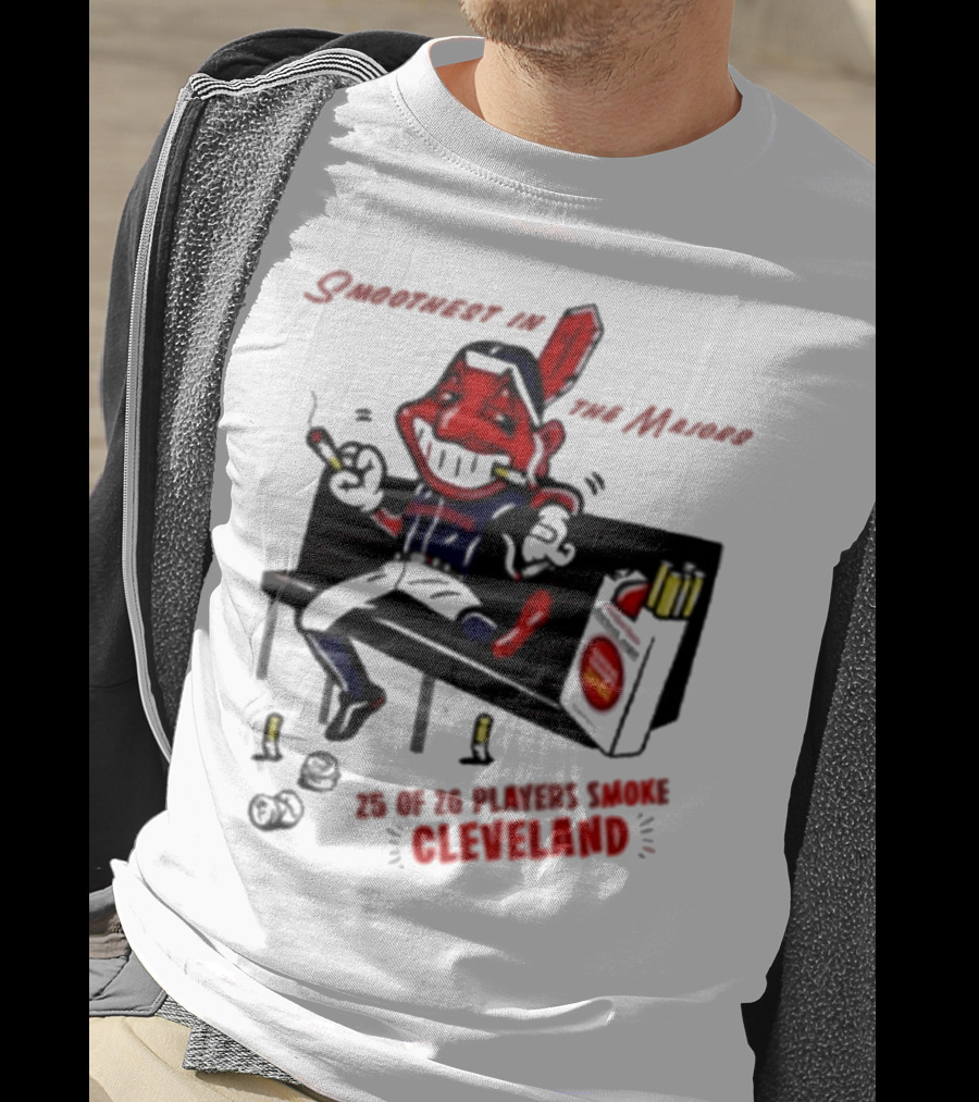 Cleveland Guardians Smoothest In The Majors 25 Of 26 Players Smoke T-Shirt