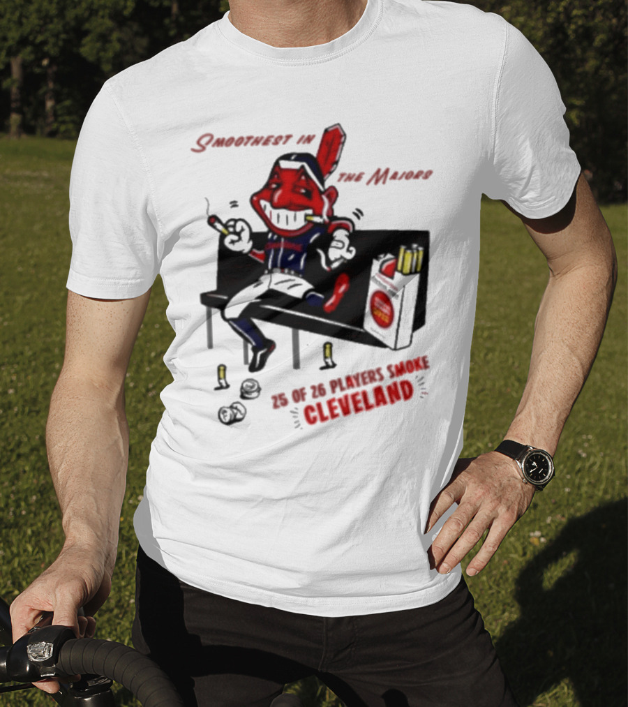 Cleveland Guardians Smoothest In The Majors 25 Of 26 Players Smoke T-Shirt