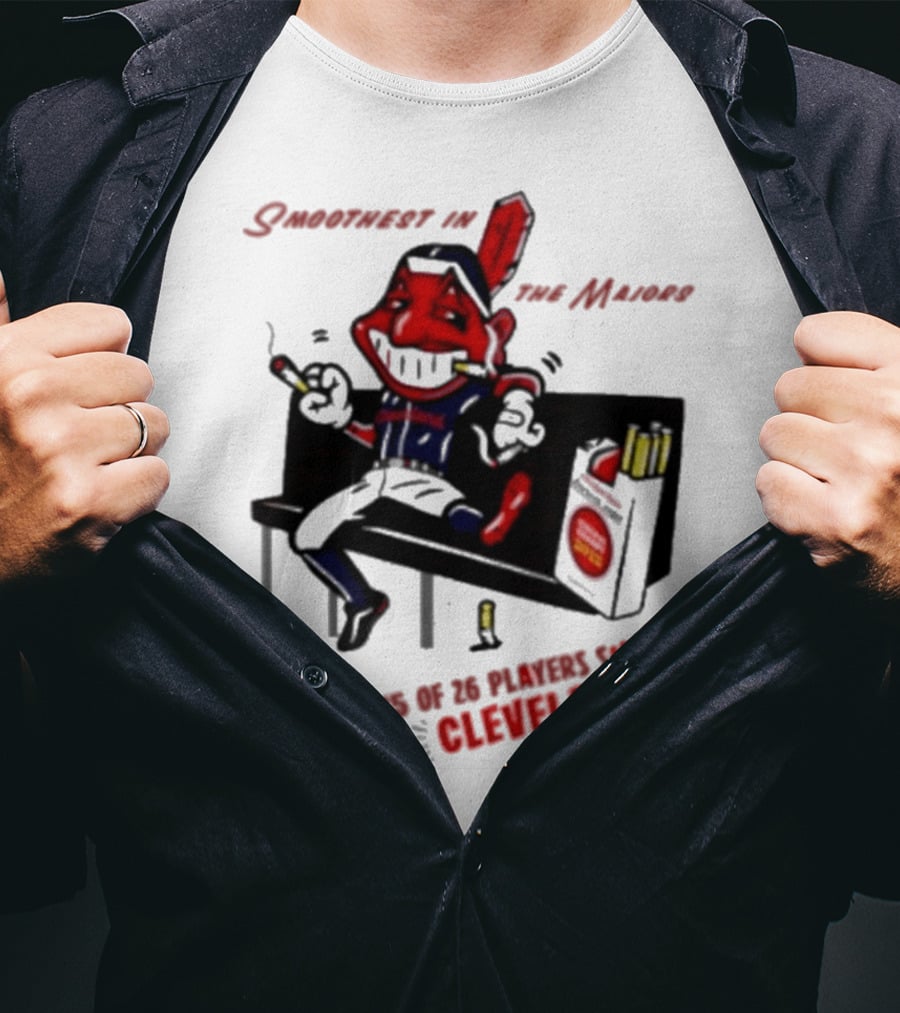 Cleveland Guardians Smoothest In The Majors 25 Of 26 Players Smoke T-Shirt