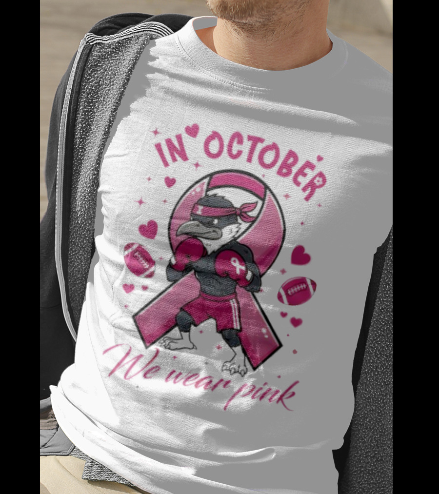 In October We Wear Pink Tackle Cancer Fighting Illini Win Together T-Shirt