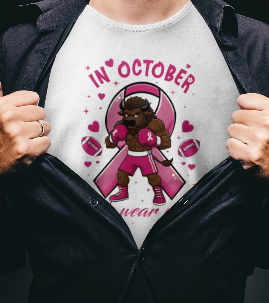 In October We Wear Pink Indiana Hoosiers Tackle Cancer Win Together T-Shirt
