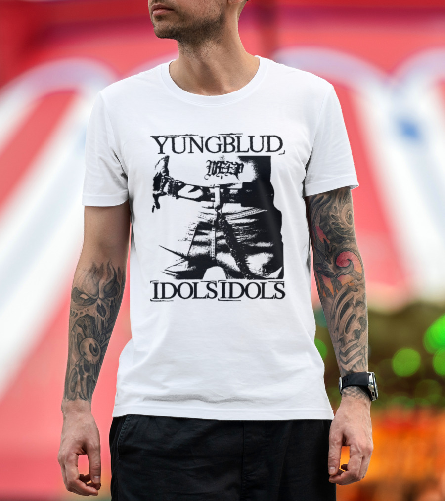 Yungblud Idolsidols Limited White Tattoo Design T-Shirt