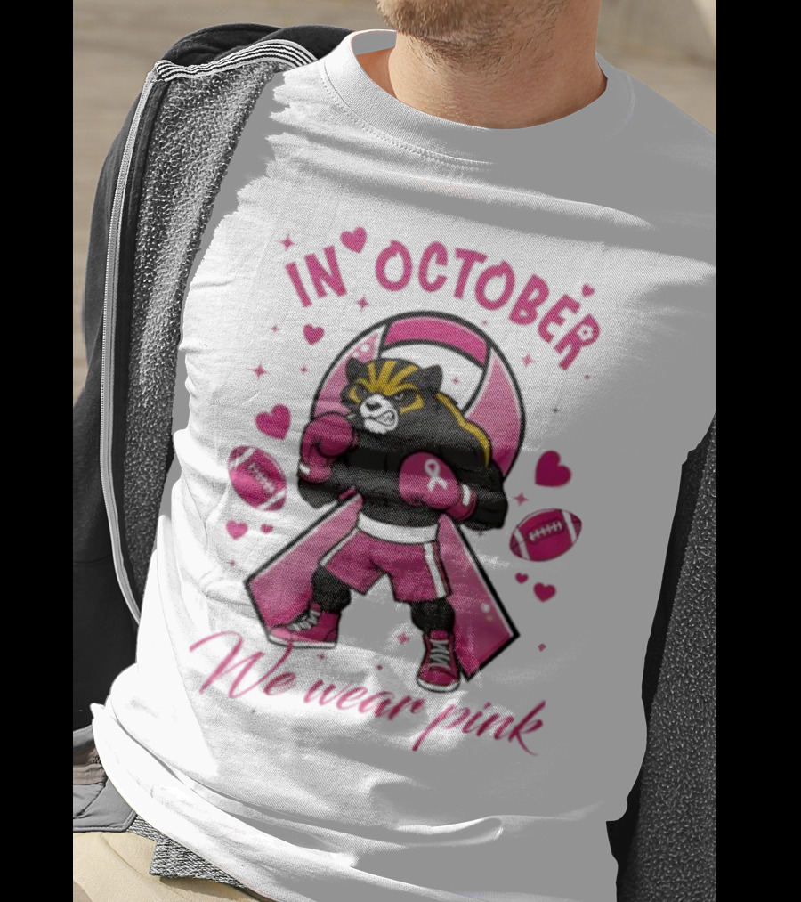 Michigan Wolverines Tackle Cancer Pink October Wear Pink Boxing Theme T-Shirt
