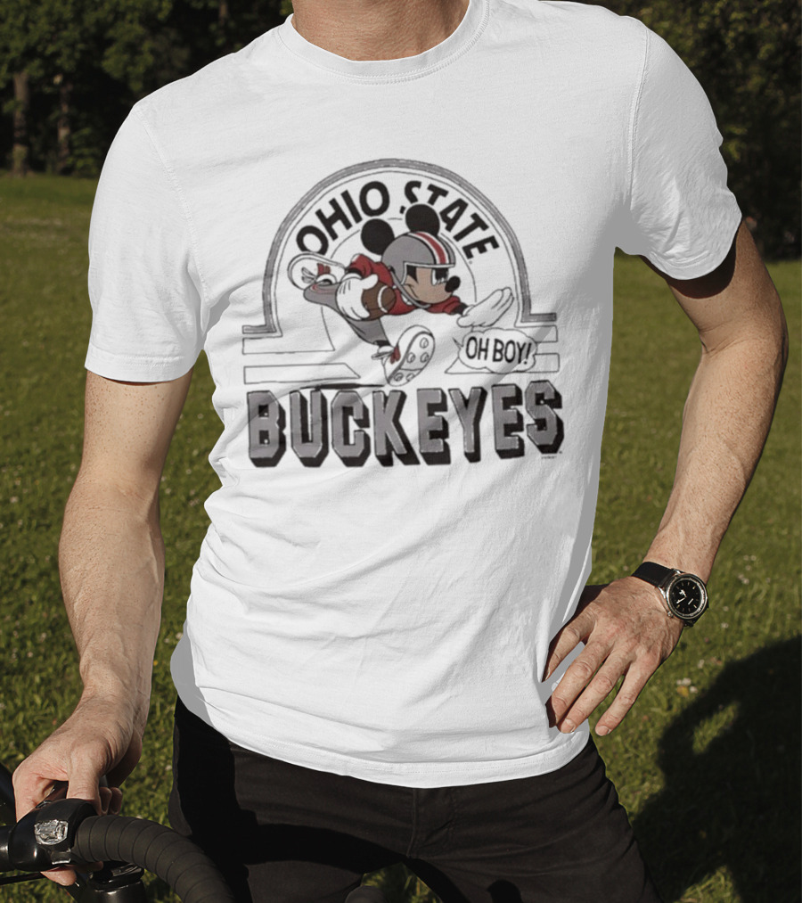 Mickey Mouse Ohio State Buckeyes Oh Boy Disney Football Fan Icon T-Shirt