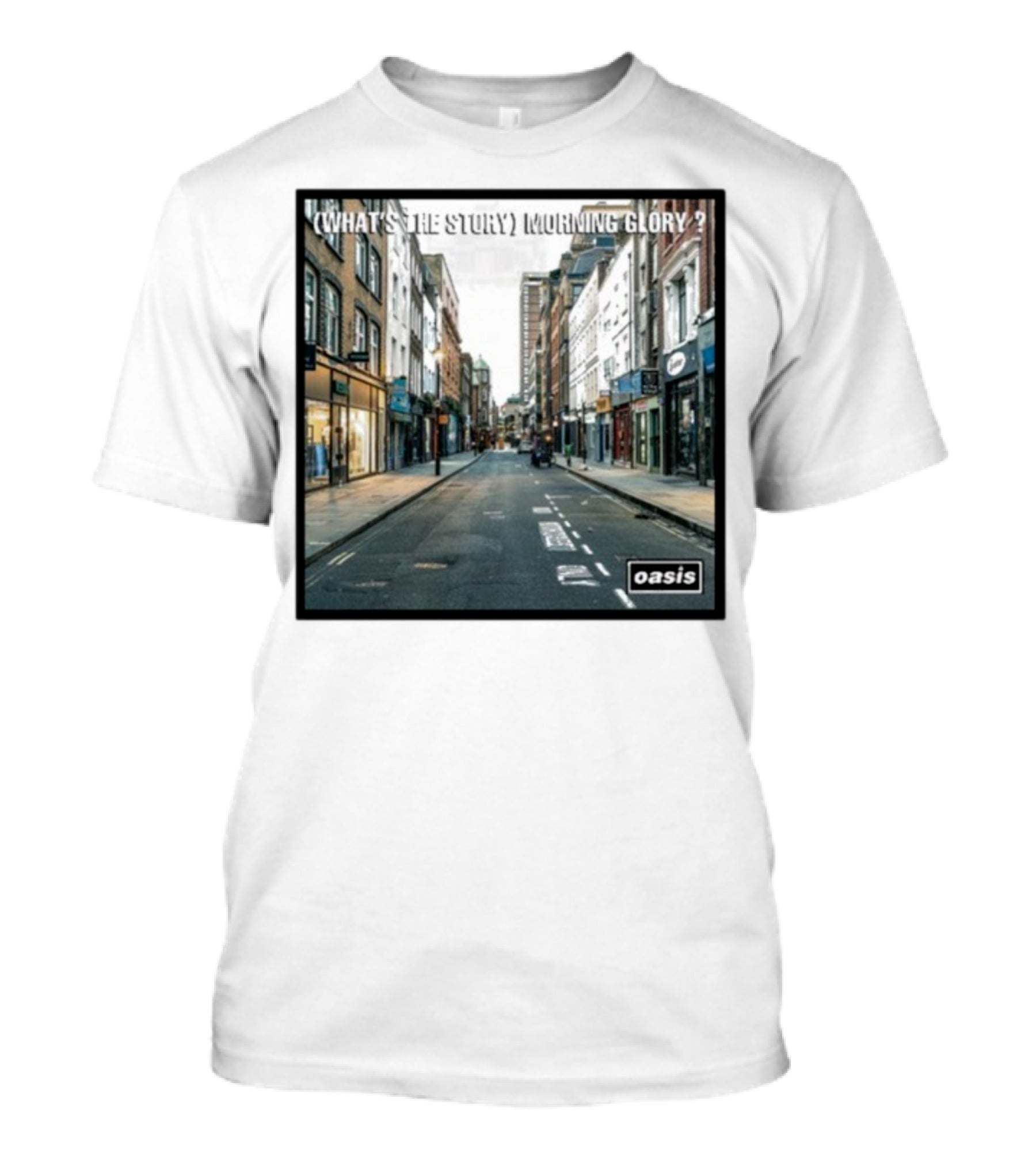 Oasis What's The Story Morning Glory Berwick Street Album Art Classic Scene T-Shirt