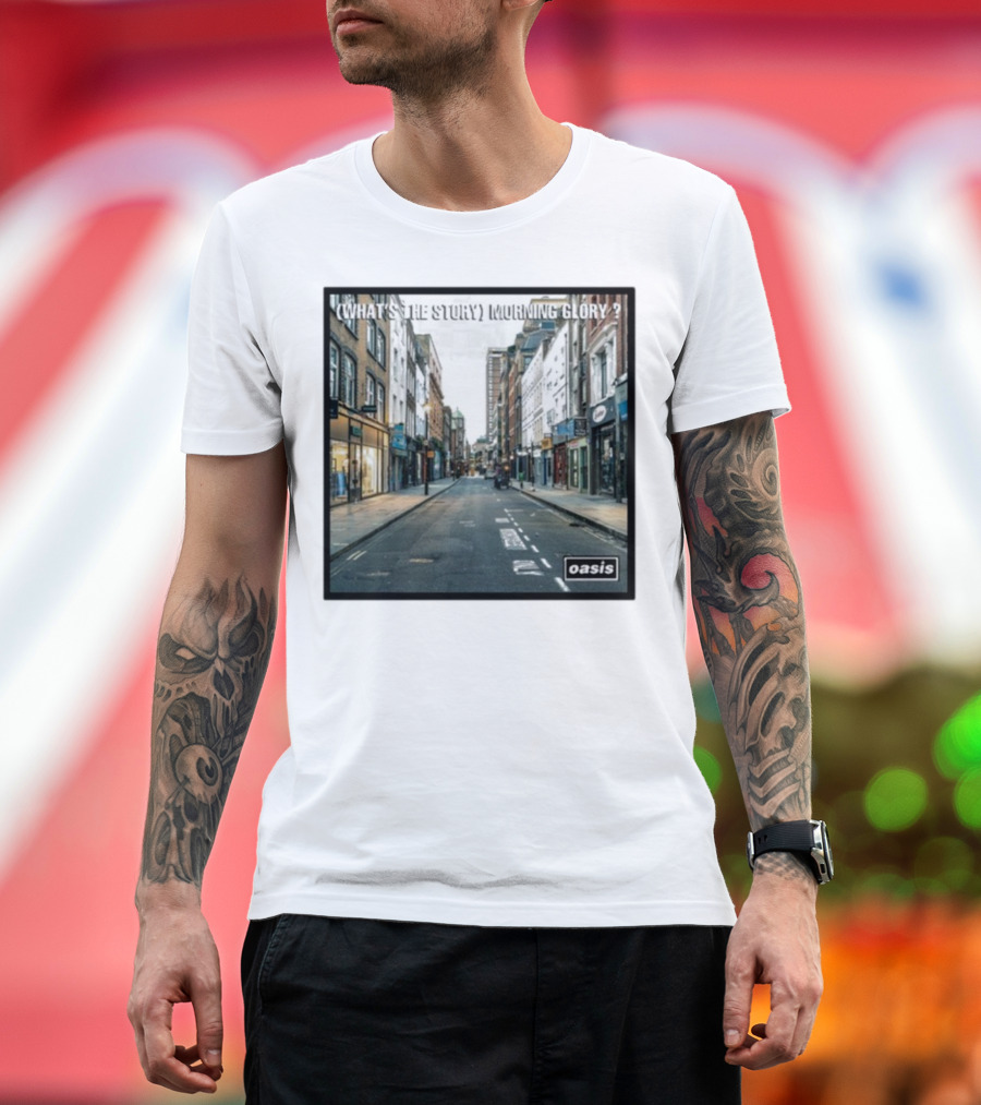 Oasis What's The Story Morning Glory Berwick Street Album Art Classic Scene T-Shirt