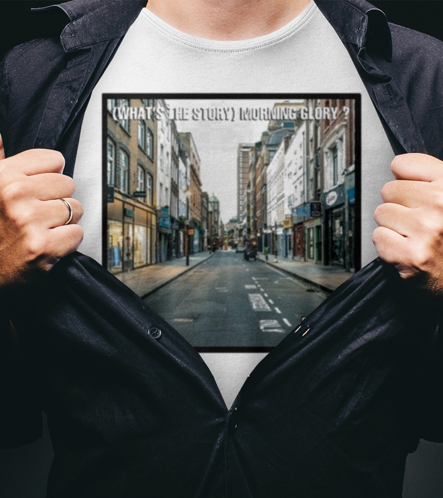 Oasis What's The Story Morning Glory Berwick Street Album Art Classic Scene T-Shirt