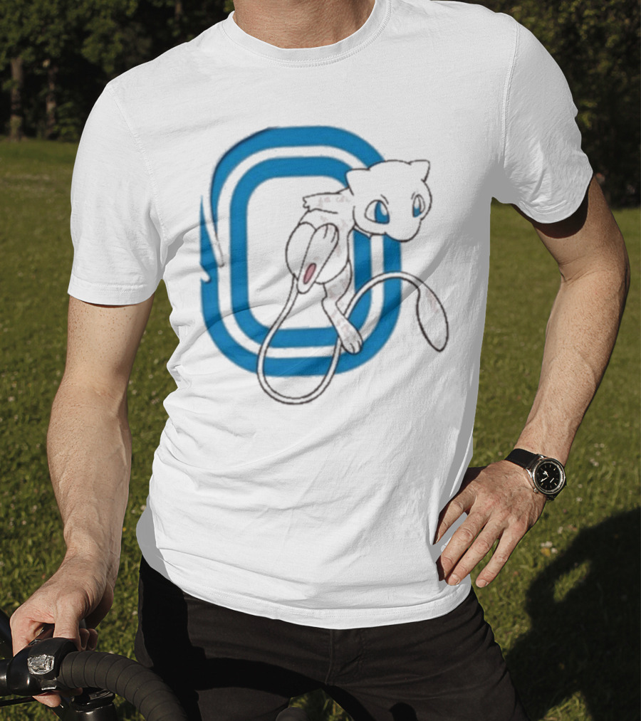 Overtime Pokémon Mew Blue Iconic Character Design T-Shirt
