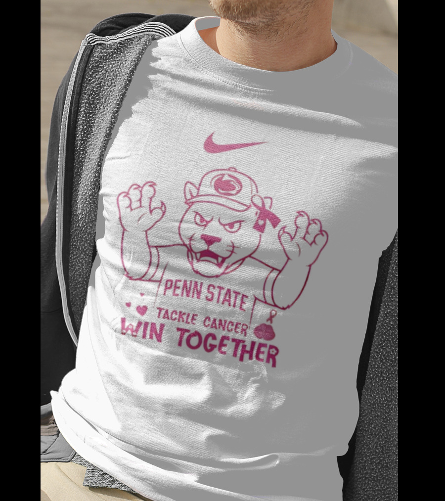 Penn State Tackle Cancer Win Together Breast Cancer Awareness Pink October Nike T-Shirt