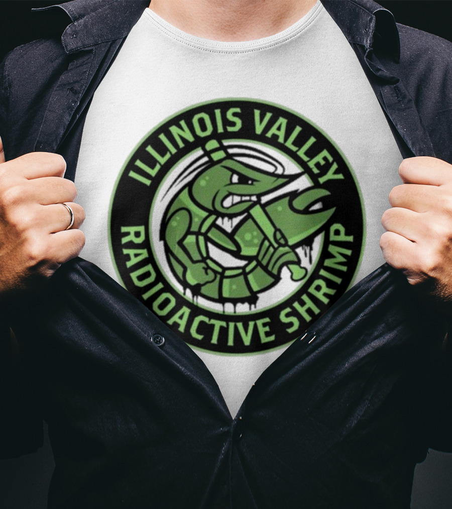Illinois Valley Radioactive Pistol Shrimp Team Logo T-Shirt