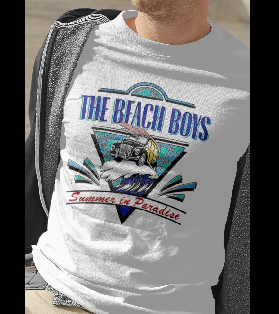 The Beach Boys Summer In Paradise Tour 1995 Wave And Triangle Icon T-Shirt