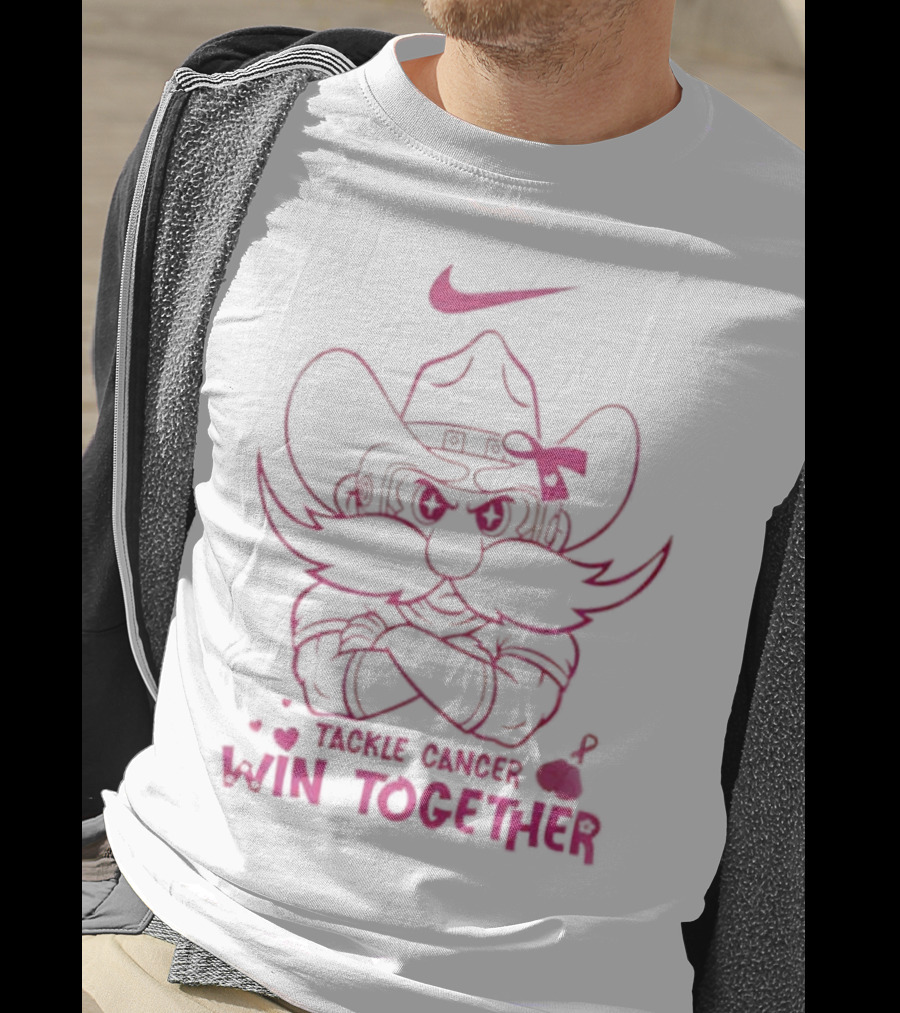 Texas Tech Red Raiders Win Together Tackle Cancer We Wear Pink October Nike T-Shirt