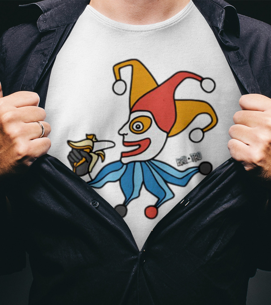April Fools Jester With Banana Comic T-Shirt