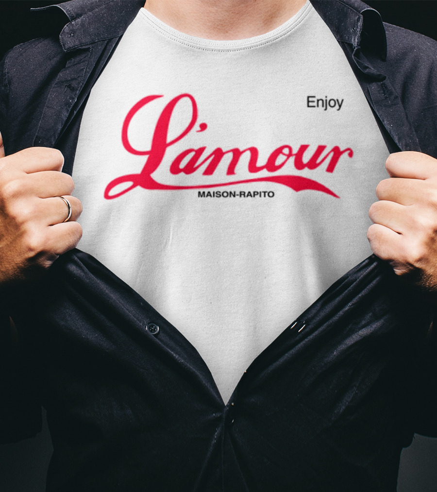 Enjoy L'amour Maison Rapito Red Script T-Shirt