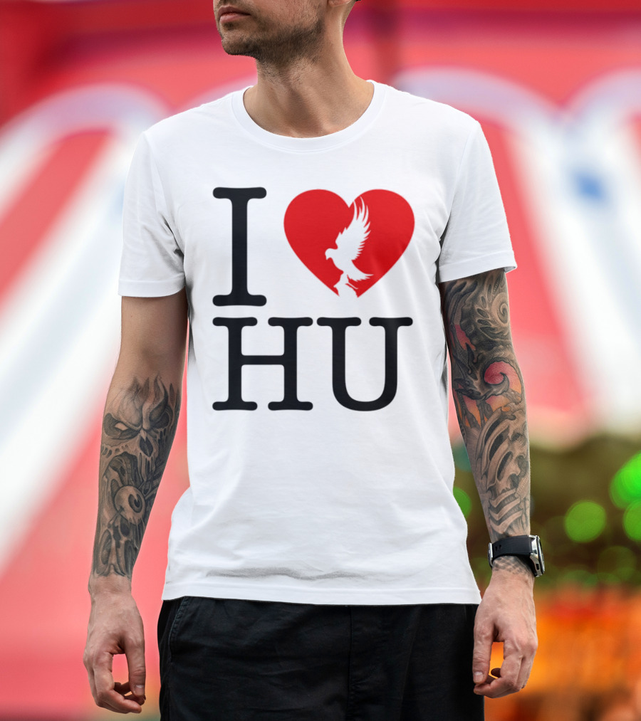 Hollywood Undead Spring 2025 I Love HU Heart And Eagle Icon T-Shirt