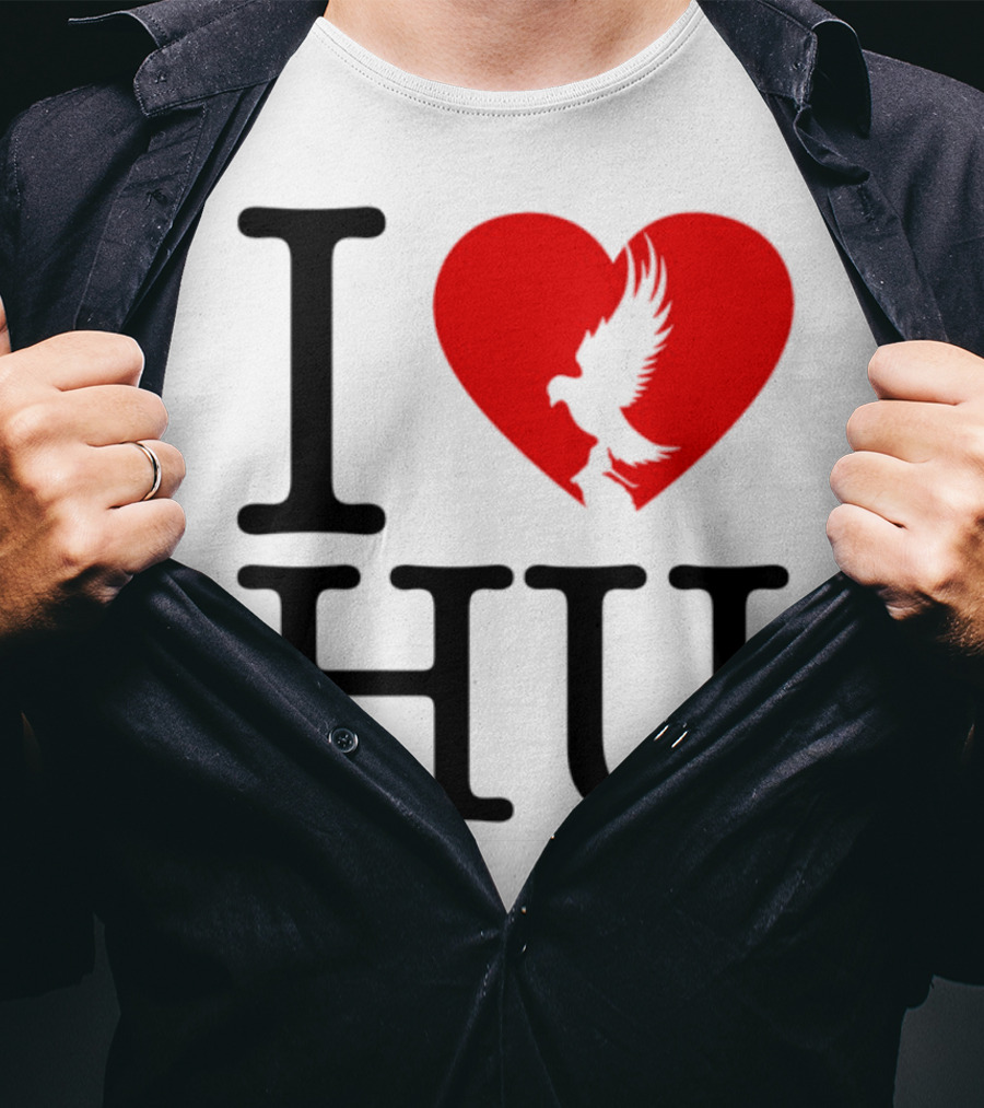 Hollywood Undead Spring 2025 I Love HU Heart And Eagle Icon T-Shirt