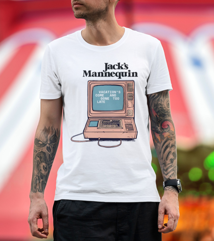 Jack's Mannequin Vacation Retro Computer Aesthetic T-Shirt