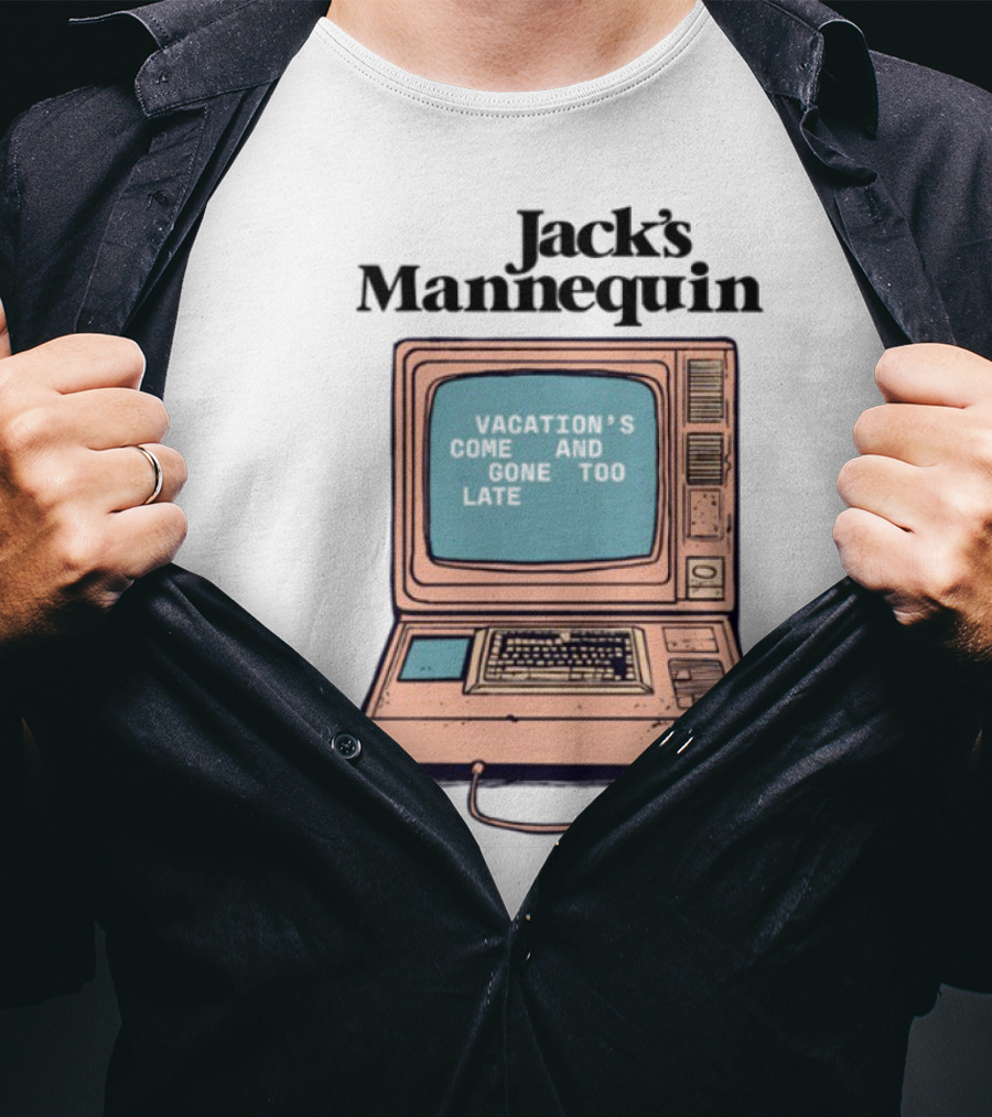 Jack's Mannequin Vacation Retro Computer Aesthetic T-Shirt