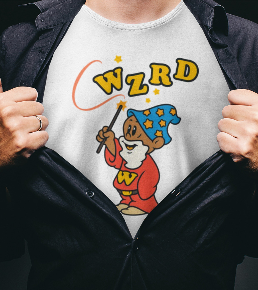 Kid Cudi WZRD Cartoon Wizard Wand Stars T-Shirt