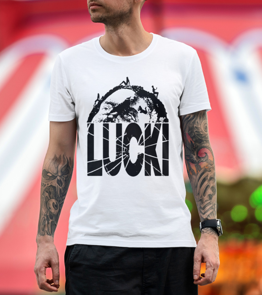 Lucki Vault White Lucki Text And Stars T-Shirt