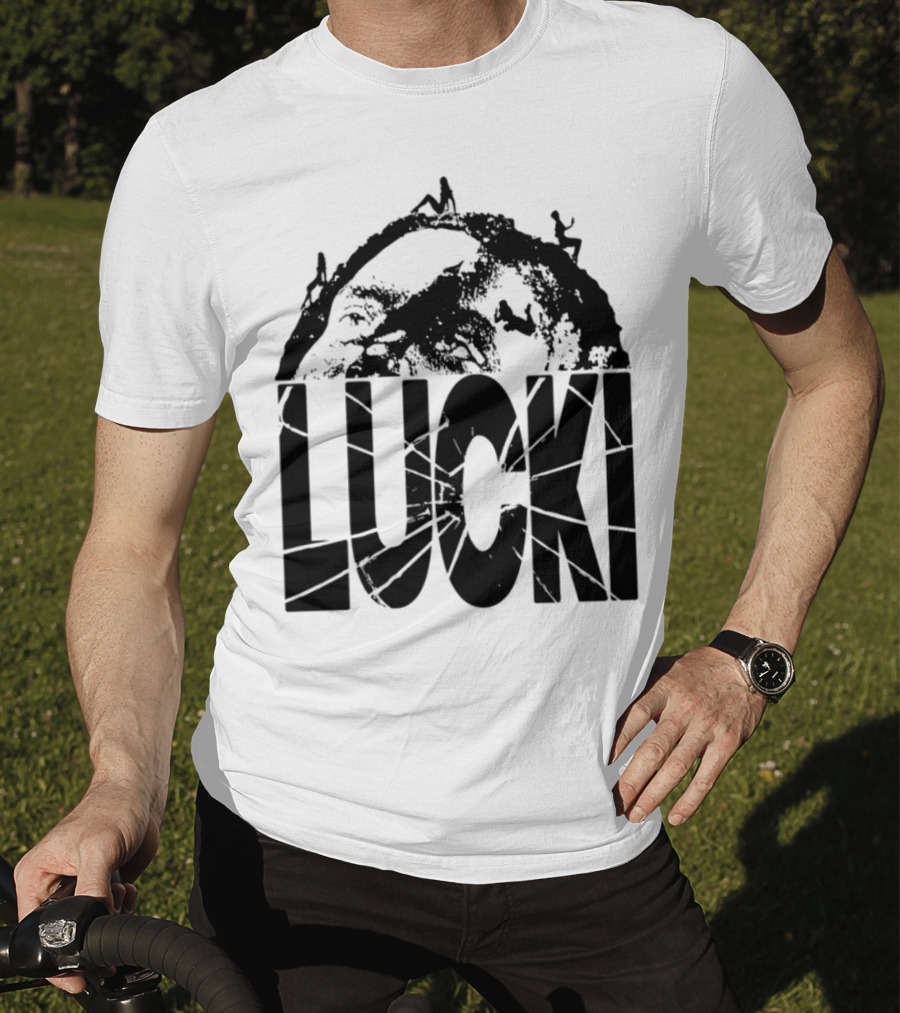 Lucki Vault White Lucki Text And Stars T-Shirt