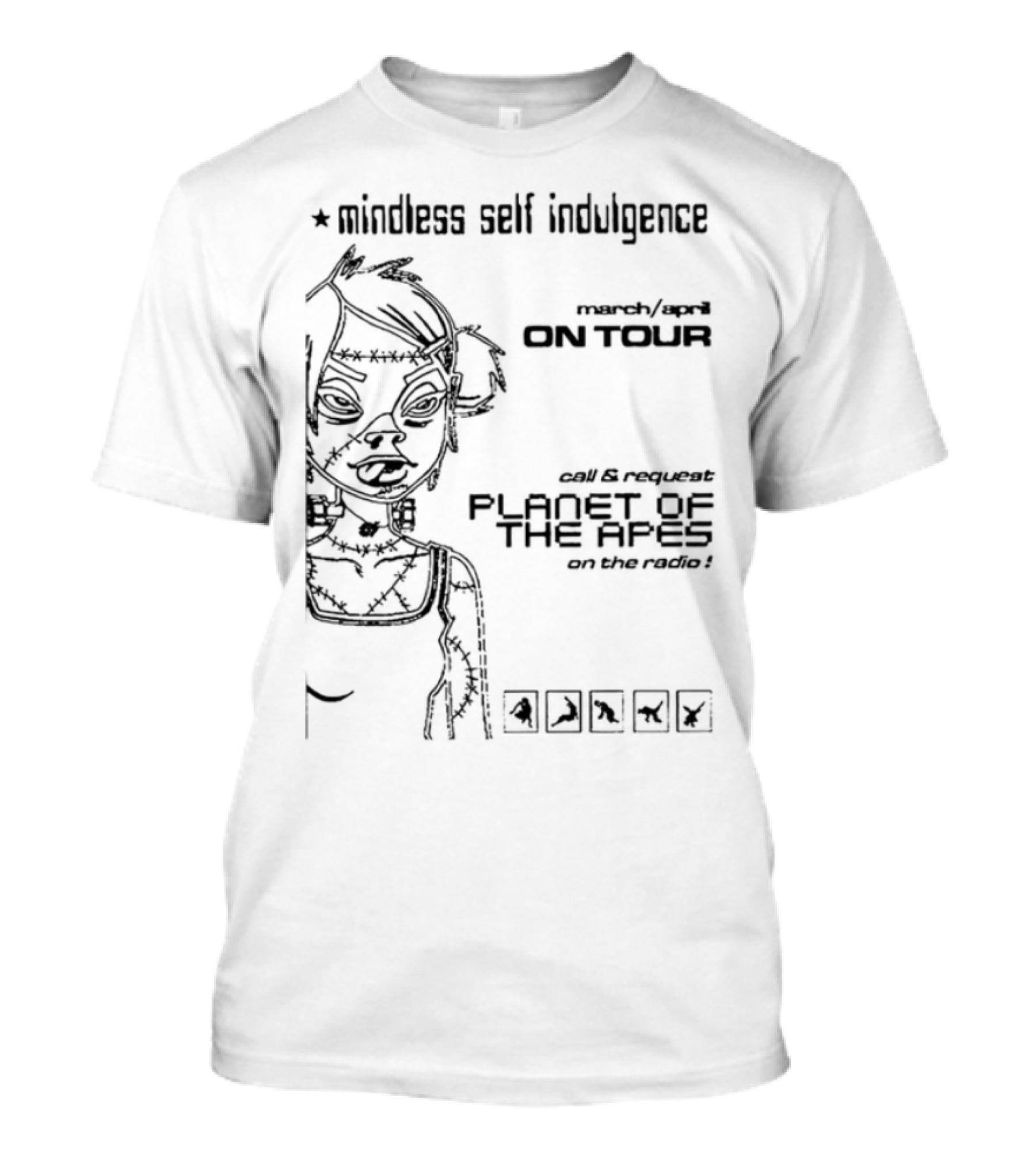 Mindless Self Indulgence Akt Tour Flyer Vintage 2003 Concert Art T-Shirt