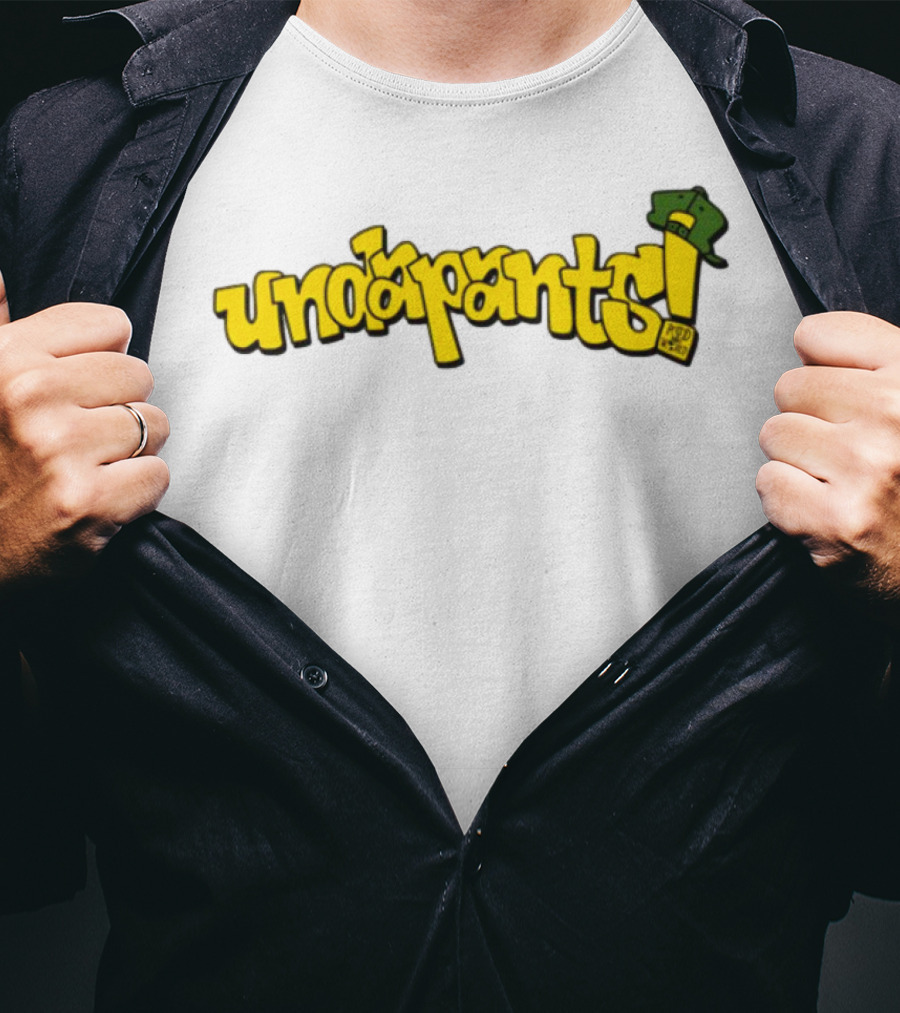 Podmeetsworldshow Undapants Retro Cartoon Style T-Shirt