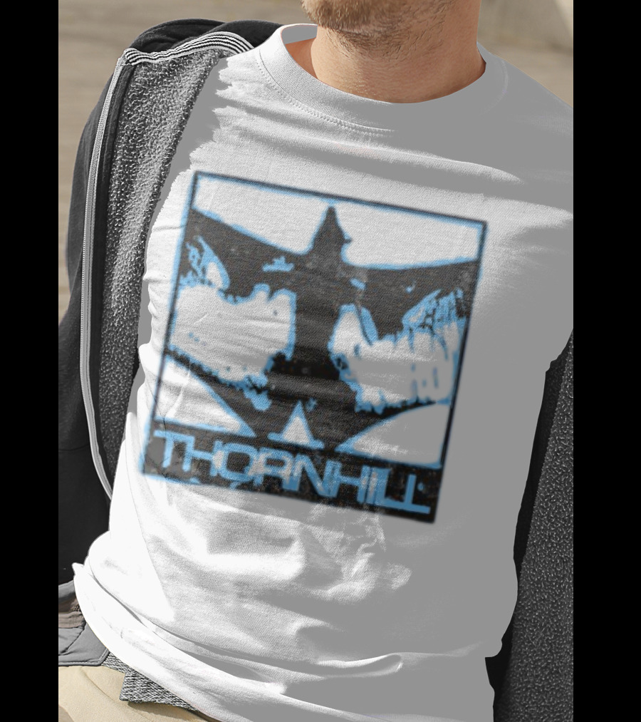 Thornhill Bat White Distressed Grunge Style T-Shirt