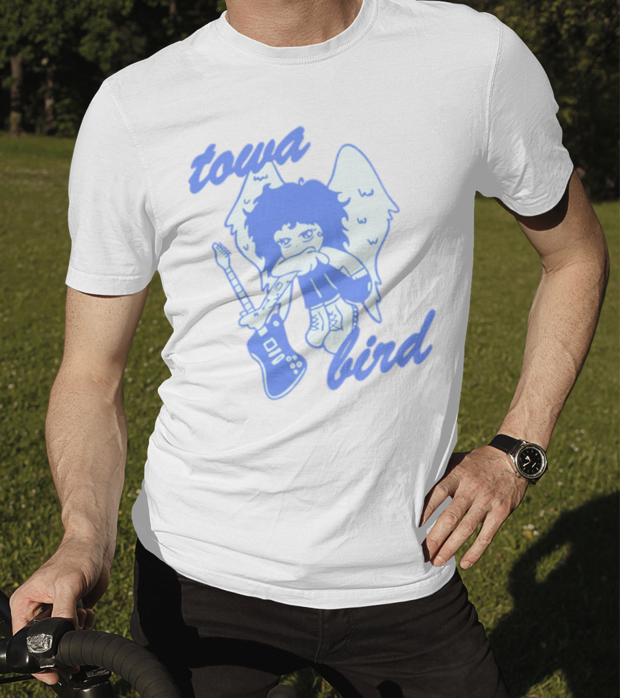 Towa Bird Angel Wings Guitar Player T-Shirt