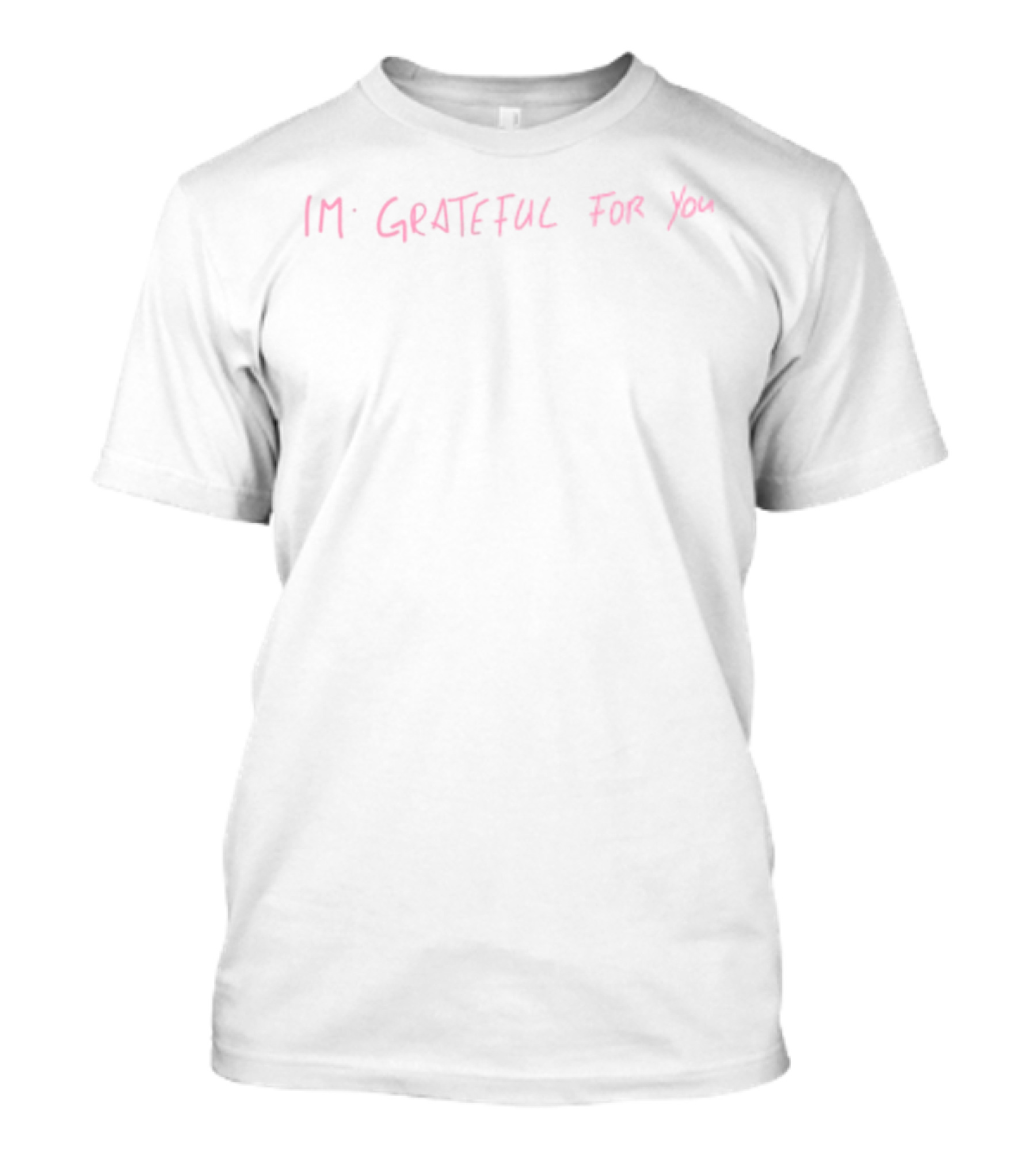 Zayn I'm Grateful For You Pink Handwritten Text T-Shirt