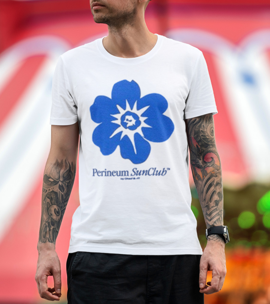 Chad And JT Perineum SunClub Bumflower Blue Blossom T-Shirt