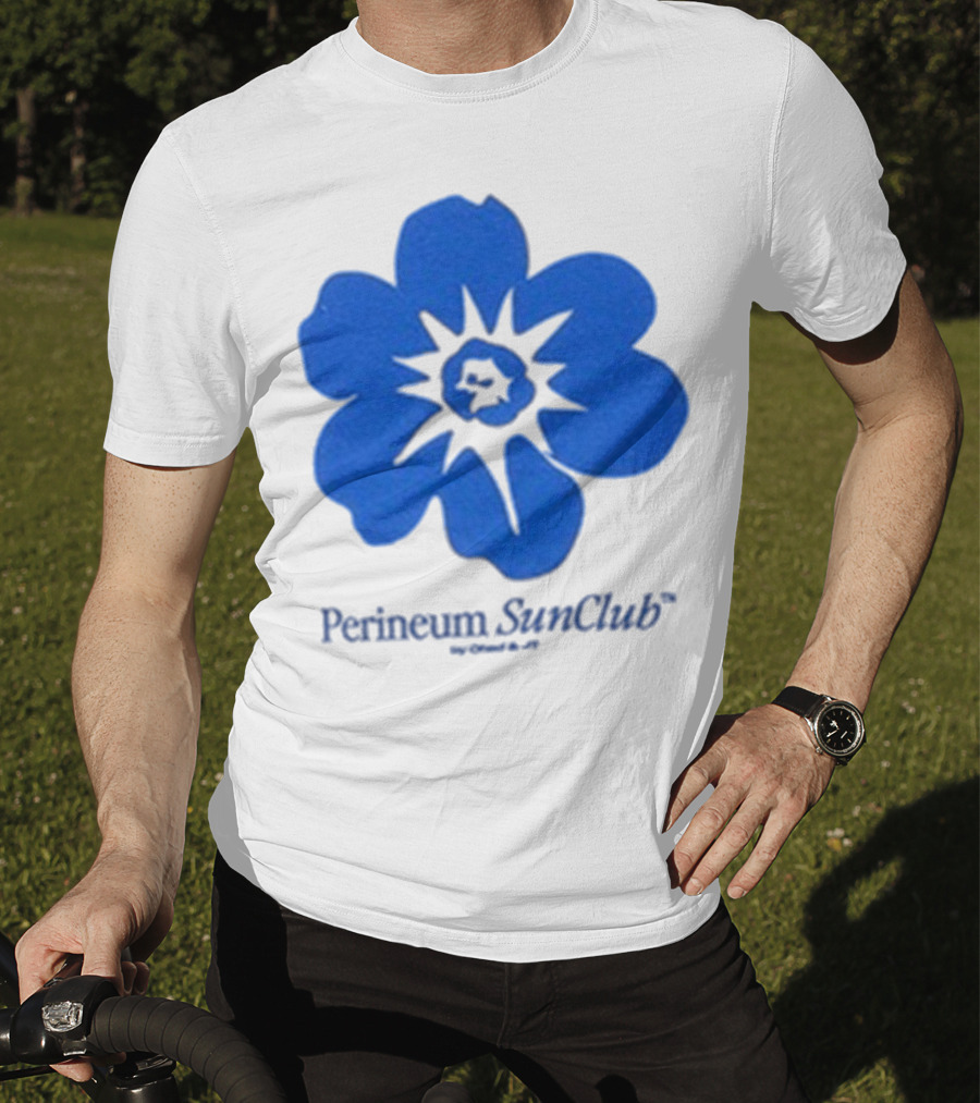 Chad And JT Perineum SunClub Bumflower Blue Blossom T-Shirt