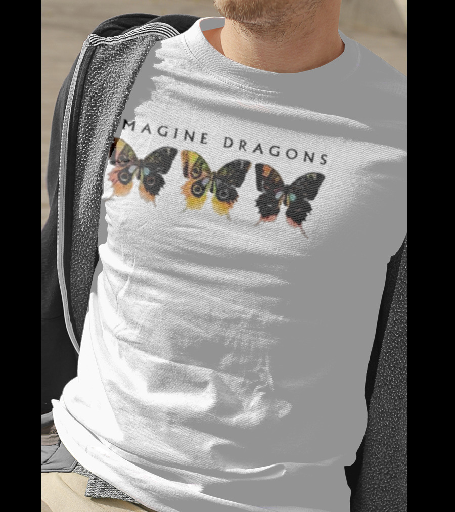 Imagine Dragons Butterfly Trio Pattern T-Shirt