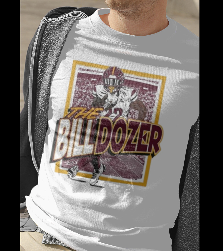 Jacory Croskey-Merritt The Billdozer Breaking Through Washington Commanders Scene T-Shirt