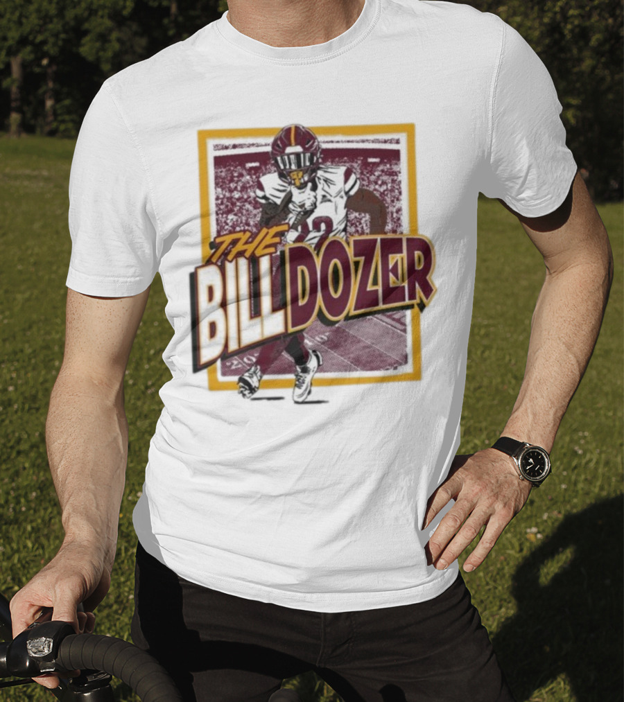 Jacory Croskey-Merritt The Billdozer Breaking Through Washington Commanders Scene T-Shirt