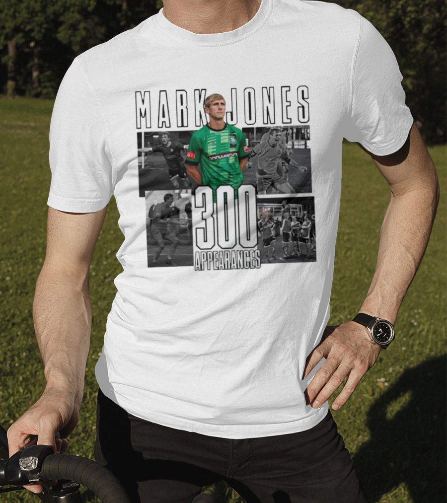 Mark Jones 300 Appearances Northwich FC Green Jersey Football Tribute T-Shirt