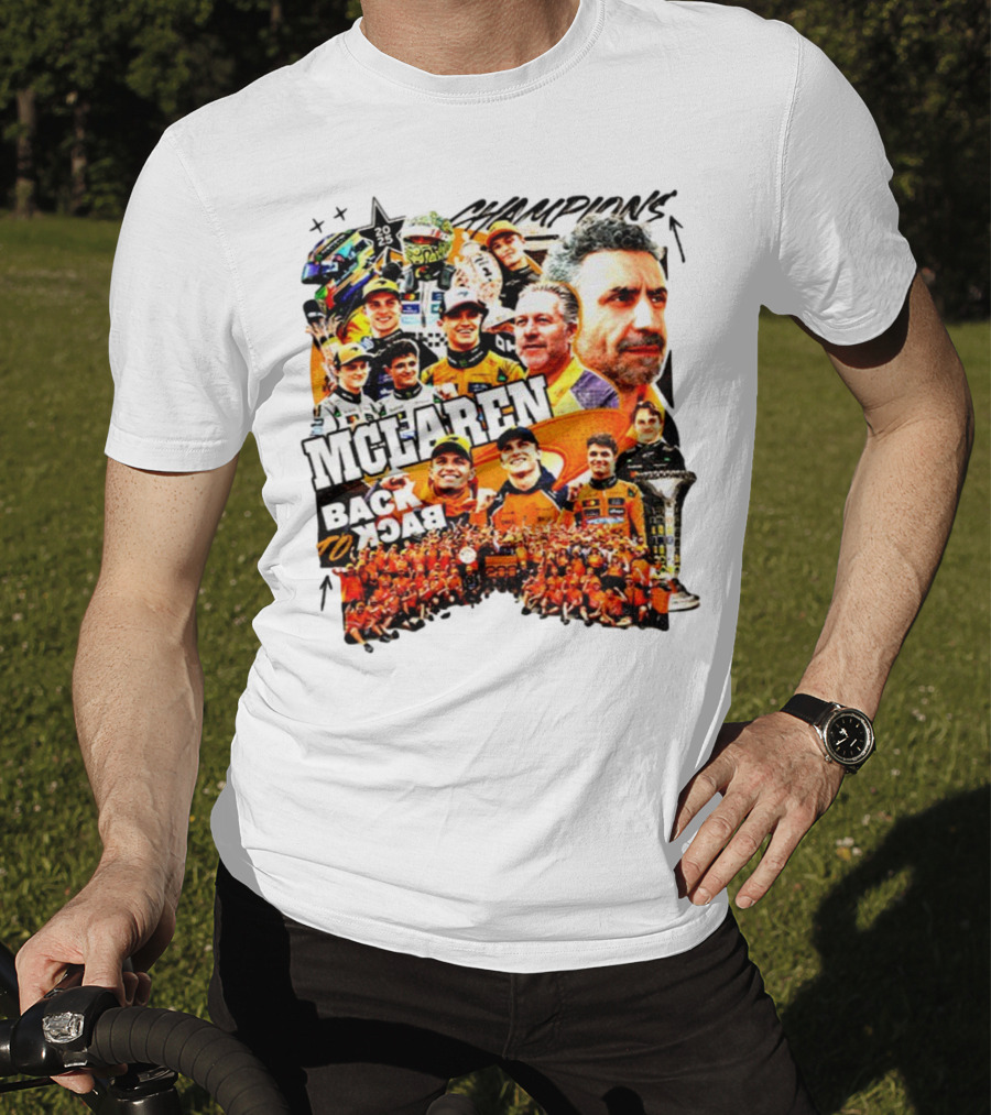 McLaren 2025 Back To Back Formula 1 World Constructors’ Championship Victory T-Shirt